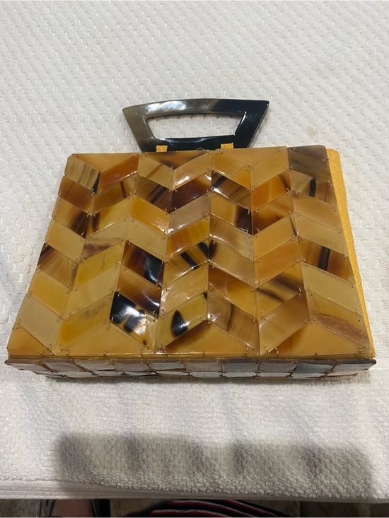 None Handbags - Vintage-Inspired Honey Tortoiseshell Mini Bag with Top Handle